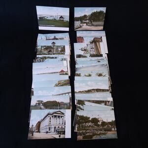 38 Vintage Portland Maine Postcards Lot 1900s Antique German Litho Unposted ME